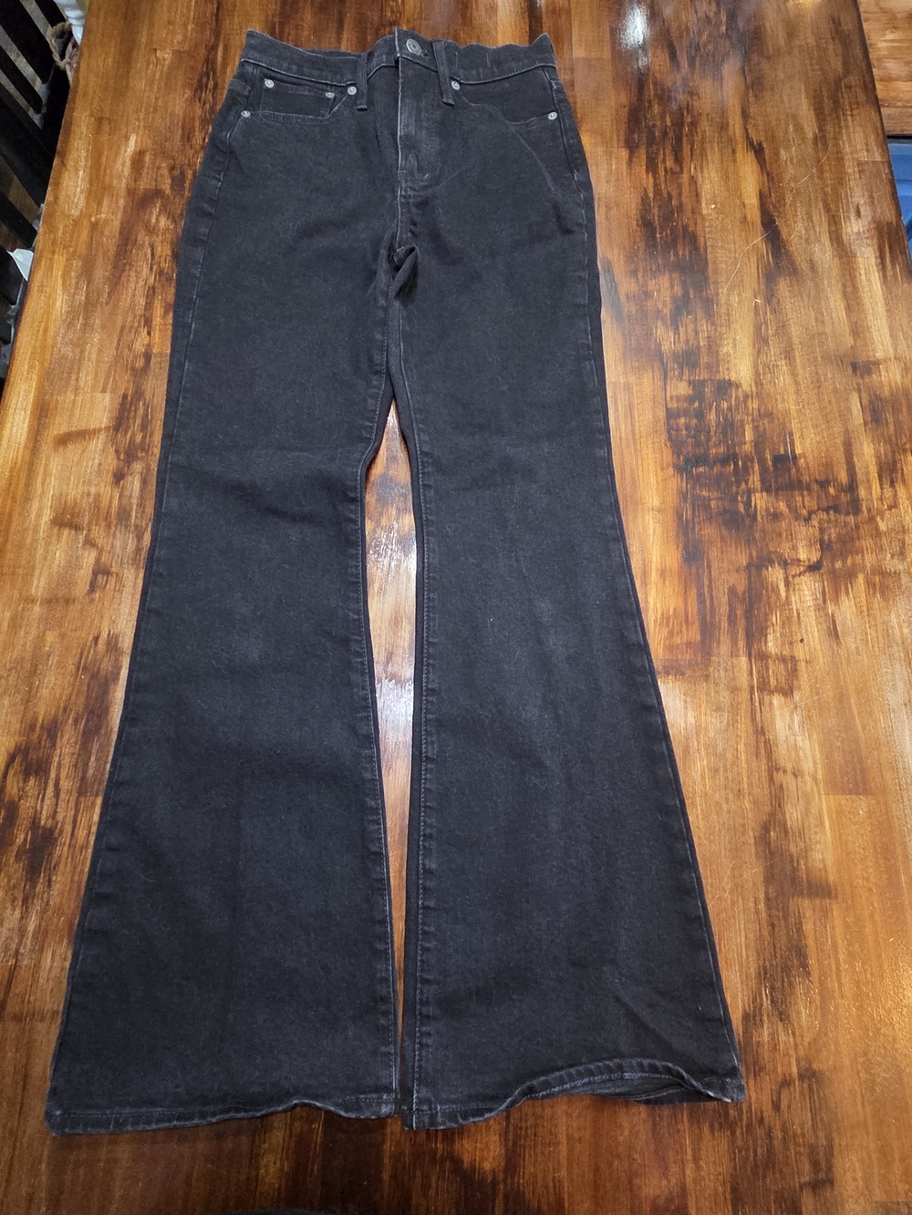 Madewell The Perfect Vintage Flare Jean Flare Jeans in Black Waist 26